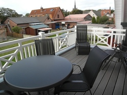 ...mit Blick auf den alten und den neuen Leuchtturm.
